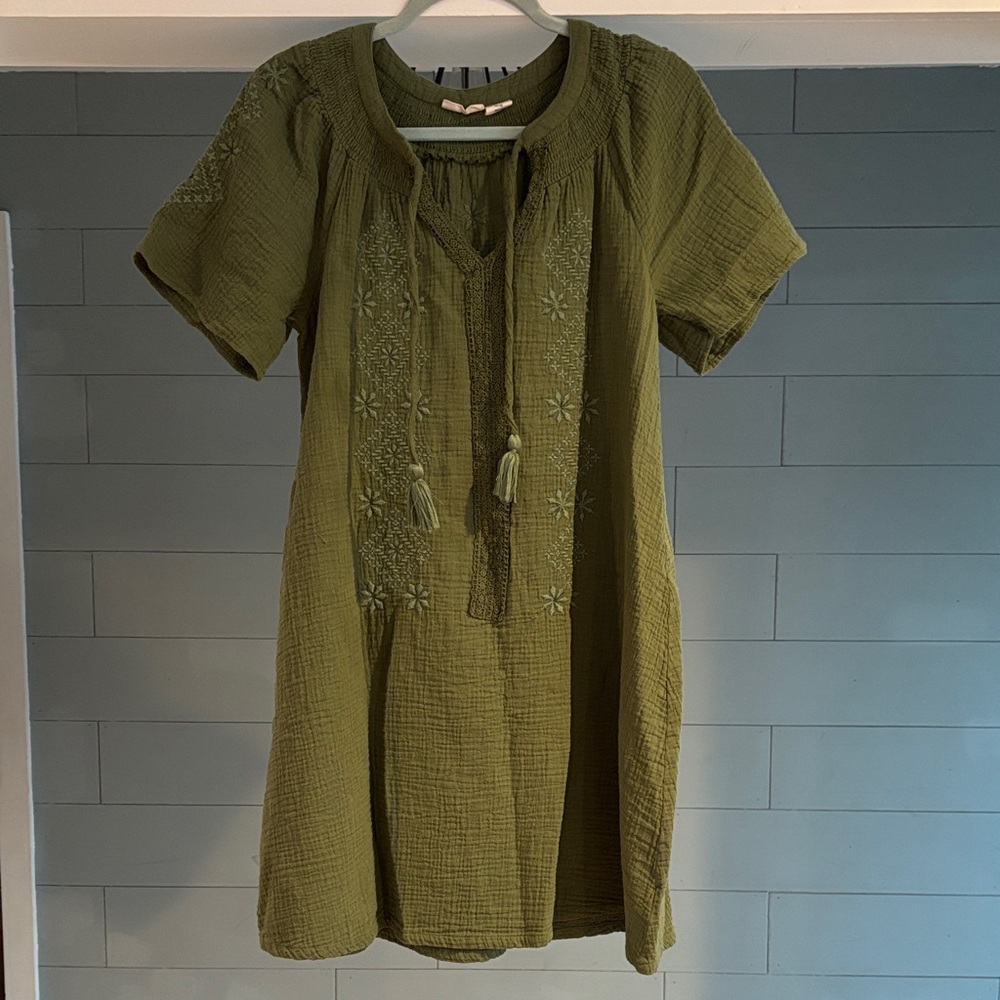 Lucky Brand‎ Olive Green Mini Dress